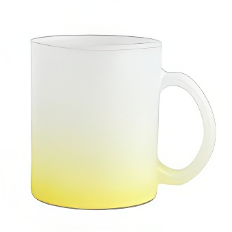 Frosted Glass Mug with Coloured Base for Sublimation and Engraving