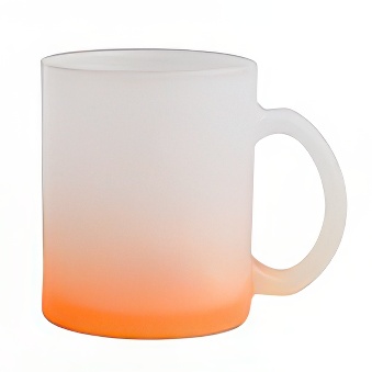 Frosted Glass Mug with Coloured Base for Sublimation and Engraving