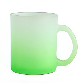 Frosted Glass Mug with Coloured Base for Sublimation and Engraving