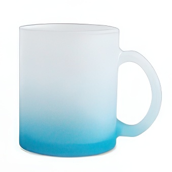 Frosted Glass Mug with Coloured Base for Sublimation and Engraving
