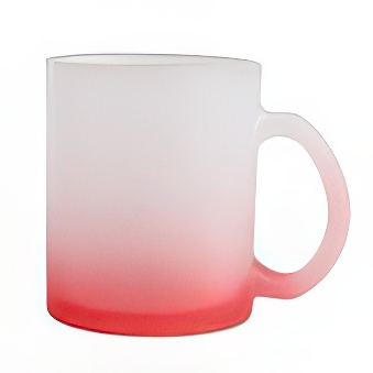 Frosted Glass Mug with Coloured Base for Sublimation and Engraving