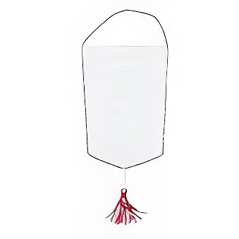 Flag-type pennant with red sublimation trim - 10 pcs