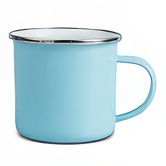 Enamel Steel Sublimation Mug - Silver Rim