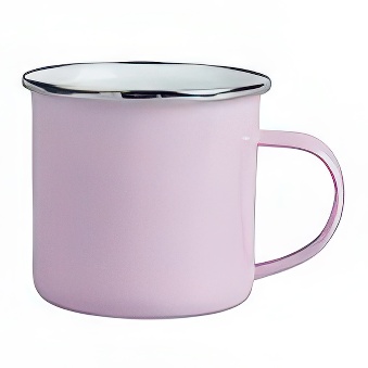 Enamel Steel Sublimation Mug - Silver Rim