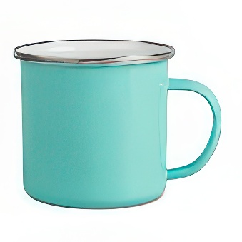 Enamel Steel Sublimation Mug - Silver Rim