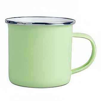 Enamel Steel Sublimation Mug - Silver Rim