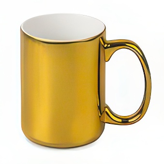 Glossy Gold Metallic Mug for Sublimation and Laser Engraving