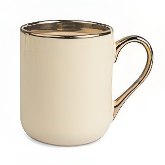 Sublimation Coffee Mug with Gold Rim and Handle