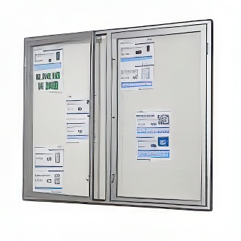 Two-door outdoor information display cabinet Type 1