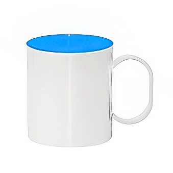 Plastic unbreakable mug for sublimation overprint and engraving