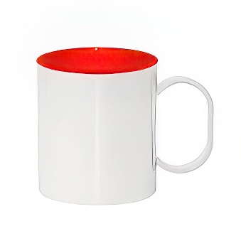 Plastic unbreakable mug for sublimation overprint and engraving