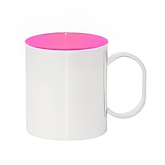 Plastic unbreakable mug for sublimation overprint and engraving