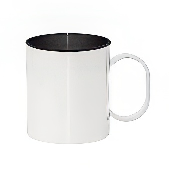 Plastic unbreakable mug for sublimation overprint and engraving