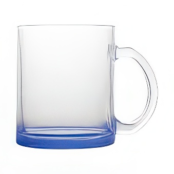 Clear Glass Mug with Coloured Base for Sublimation and Engraving