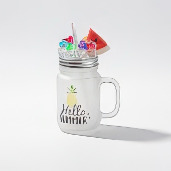 Frosted Glass Mason Jar with Metal Lid and Straw for Sublimation and Engraving