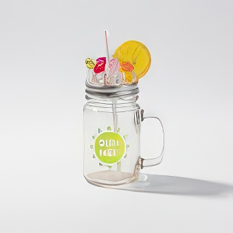 Clear Glass Mason Jar with Straw for Sublimation and Engraving