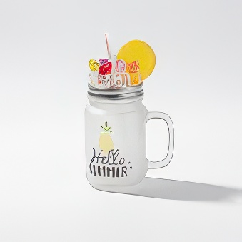 Frosted Glass Mason Jar with Metal Lid and Straw for Sublimation and Engraving