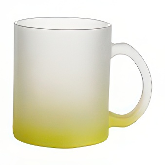Frosted Glass Mug with Coloured Base for Sublimation and Engraving