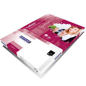 Samoprzylepne etykiety foliowe polipropylenowe do drukarek laserowych i kopiarek - 2 etykiety na arkuszu