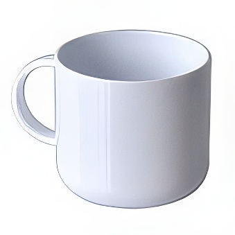 Plastic unbreakable mini mug for sublimation and engraving overprint