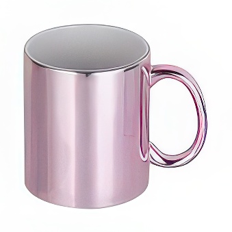 Glossy Pink Metallic Mug for Sublimation and Laser Engraving