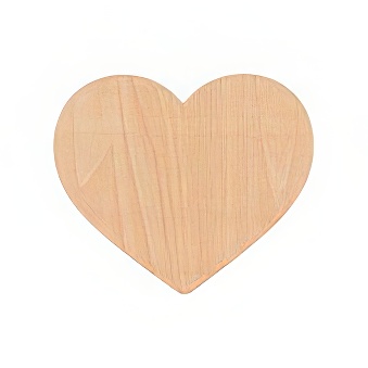 Plywood mugs pad for sublimation and engraving - heart