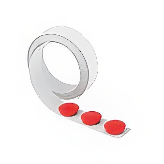 Self-adhesive metal strip for magnets