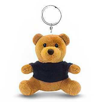 Teddy bear keychain with a T-shirt for overprint