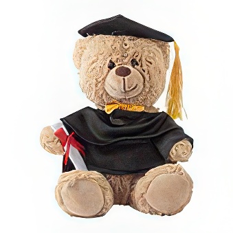 Printable Teddy Bear in a Graduate Outfit
