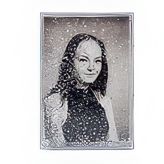 Liquid photo frame - silver glitter