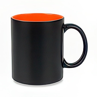 Black laser engraving mug - color inside