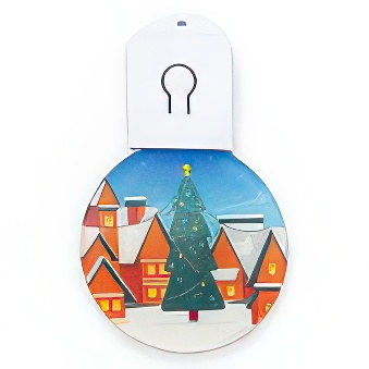 Bauble with led backlight for sublimation printing - round