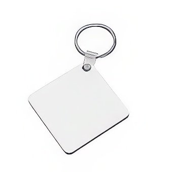 Sublimation and engraving MDF keychain - square