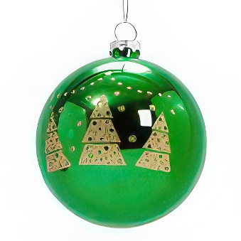 Christmas bauble for sublimation - gold christmas trees