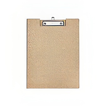 A4 clipboard folder brown ; sturdy cardboard