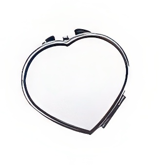 Metal mirror for sublimation - heart