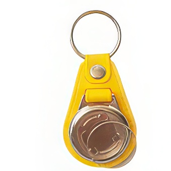 Elements for making metal keychains on an eco leather pad