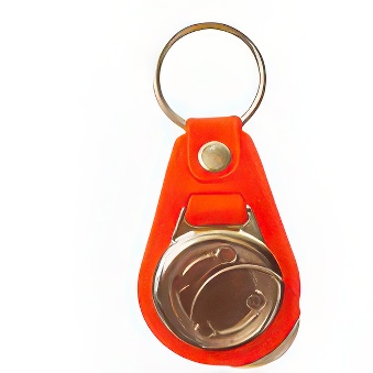 Elements for making metal keychains on an eco leather pad