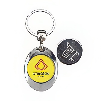 Elements for making metal keychains with token