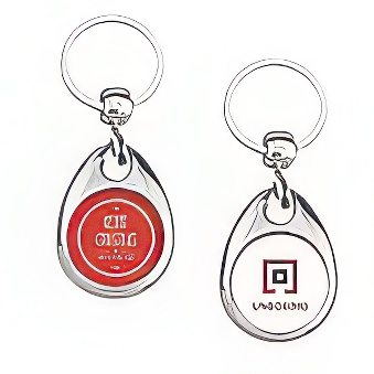 Elements for making metal keychains with token