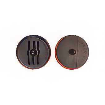 Elements for making badges with a secure clasp