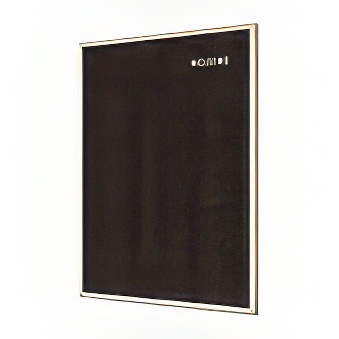 Information letter board with a light wooden frame