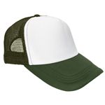 Cap with mesh back panels for sublimation