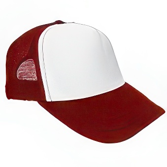 Cap with mesh back panels for sublimation