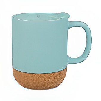 Coloured Sublimation Coffee Mug with Lid and Cork Base