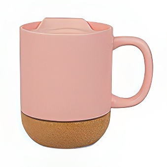 Coloured Sublimation Coffee Mug with Lid and Cork Base