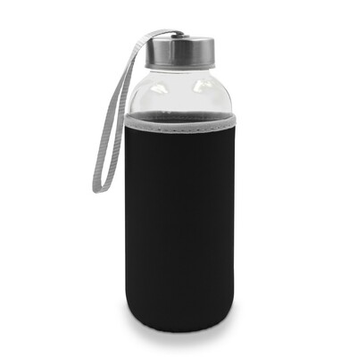 Glass bottle with a cover