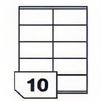 Self-adhesive labels for all types of printers- 10 labels on a sheet