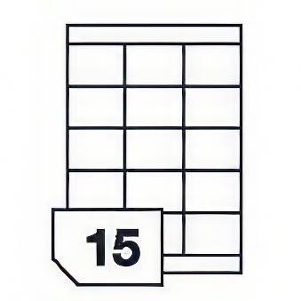Self-adhesive labels for all types of printers- 15 labels on a sheet
