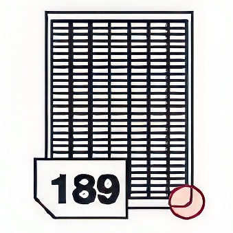 Self-adhesive labels,rounded corners for all types of printers - 189 labels on a sheet